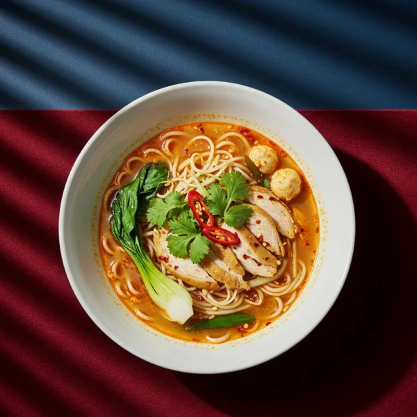 Jumbo spicy chicken noodles soup