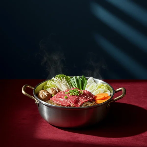 Bulgogi jongol (bulgogi and vegetables hot bot)