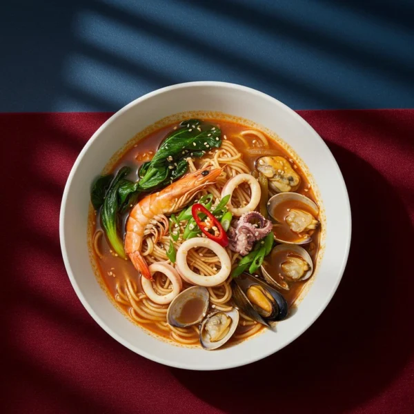 Jumbo spicy seafood noodles